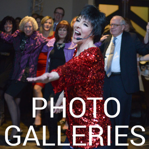 Liza Minnelli Impersonator Tracey Bell performing at a corporate event