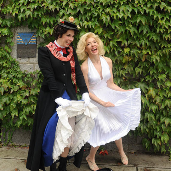 Marilyn Monroe Impersonator Tracey Bell with Sara Jean Hosie as Mary Poppins